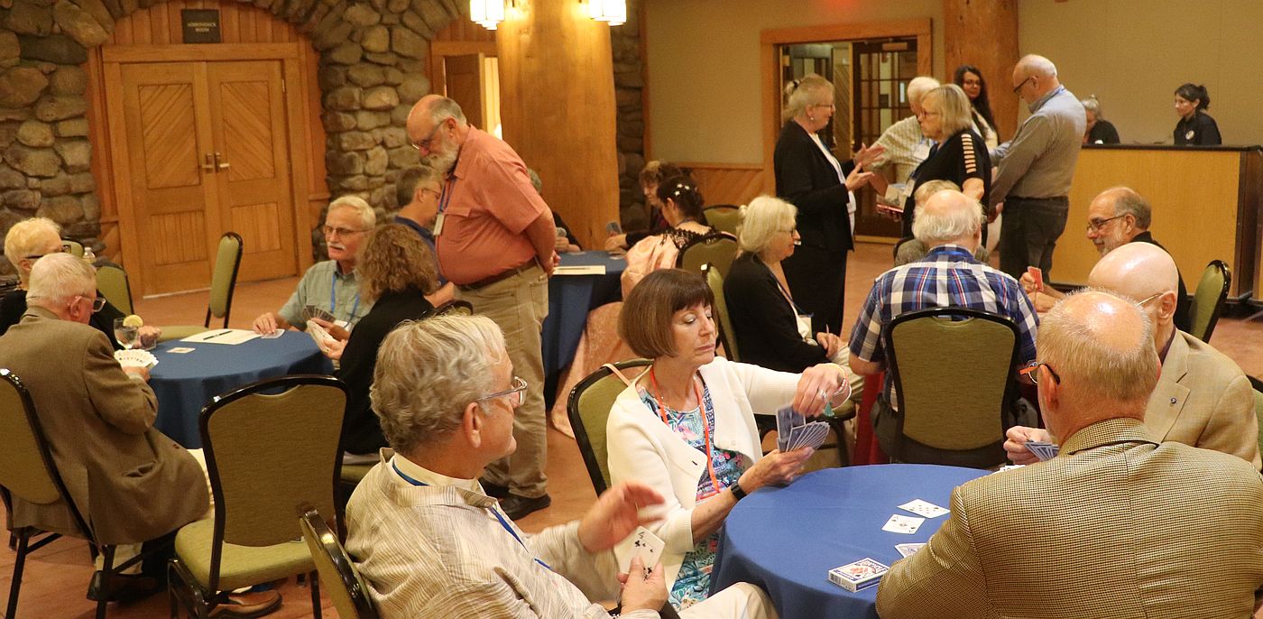 Playing whist on Saturday night at the 2022 BSI Empire Conference